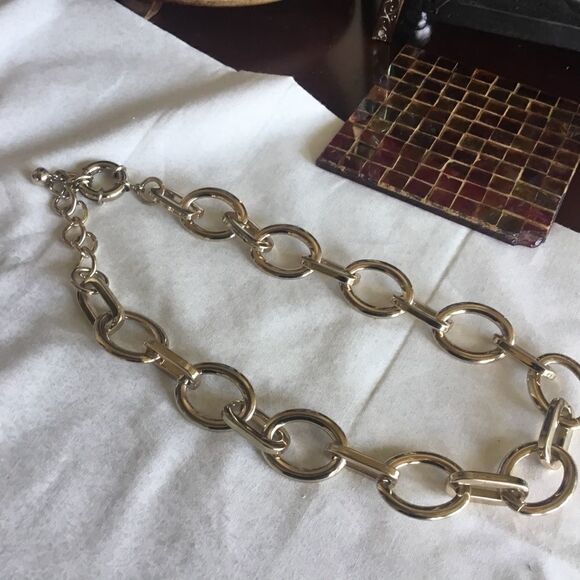 $12 ea or 3/$25. Bold Goldtone Link Necklace - Picture 2 of 7